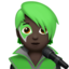 Singer: Dark Skin Tone emoji on Apple