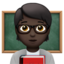 Teacher: Dark Skin Tone emoji on Apple