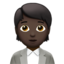 Office Worker: Dark Skin Tone emoji on Apple
