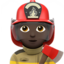 Firefighter: Dark Skin Tone emoji on Apple