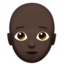 Emoji Persona: carnagione scura e calvo su Apple