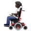 Person in Motorized Wheelchair: Dark Skin Tone emoji on Apple
