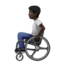 Emoji Orang dalam kerusi roda manual: ton kulit gelap pada Apple