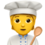 Emoji Cuisinier (tous genres) sur Apple