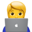 Technologist emoji on Apple