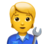 Mechanic emoji on Apple