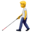 Person with White Cane emoji on Apple