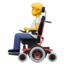 Emoji Persona su sedia a rotelle motorizzata su Apple