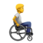 Person in Manual Wheelchair Facing Right emoji on Apple