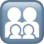 Family: Adult, Adult, Child, Child emoji on Apple