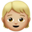 Emoji Bimbo: carnagione abbastanza chiara su Apple