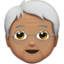 Older Person: Medium Skin Tone emoji on Apple