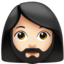 Emoji Wanita: ton kulit cerah dan janggut pada Apple