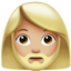 Emoji Wanita: ton kulit sederhana cerah dan janggut pada Apple