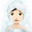 Woman in Steamy Room: Light Skin Tone emoji on Apple