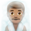 Man in Steamy Room: Medium Skin Tone emoji on Apple