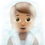 Person in Steamy Room: Medium Skin Tone emoji on Apple