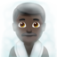 Man in Steamy Room: Dark Skin Tone emoji on Apple
