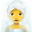 Woman in Steamy Room emoji on Apple
