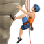 Man Climbing: Light Skin Tone emoji on Apple