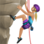 Woman Climbing: Medium-Light Skin Tone emoji on Apple