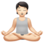 Person in Lotus Position: Light Skin Tone emoji on Apple