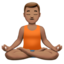 Man in Lotus Position: Medium Skin Tone emoji on Apple