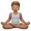 Person in Lotus Position: Medium Skin Tone emoji on Apple