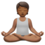 Emoji Personne dans la posture du lotus : peau mate sur Apple
