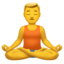 Man in Lotus Position emoji on Apple