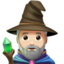 Emoji Mago uomo: carnagione chiara su Apple