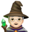 Magier(in): helle Hautfarbe-Emoji auf Apple