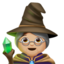 Woman Mage: Medium-Light Skin Tone emoji on Apple