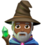 Emoji Mago: tono de piel oscuro medio en Apple