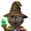 Magierin: dunkle Hautfarbe-Emoji auf Apple