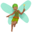 Fairy: Medium Skin Tone emoji on Apple