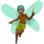 Männliche Fee: mitteldunkle Hautfarbe-Emoji auf Apple