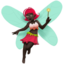 Woman Fairy: Dark Skin Tone emoji on Apple