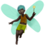 Man Fairy: Dark Skin Tone emoji on Apple