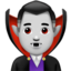 Man Vampire: Light Skin Tone emoji on Apple