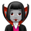 Emoji Vampiresa: tono de piel claro medio en Apple