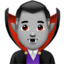 Emoji Vampiro uomo: carnagione abbastanza chiara su Apple