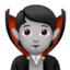 Vampir: mittelhelle Hautfarbe-Emoji auf Apple