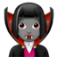 Emoji Ma cà rồng nữ: màu da trung bình trên Apple