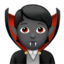 Emoji Puntianak: ton kulit sederhana gelap pada Apple