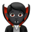 Vampire: Dark Skin Tone emoji on Apple