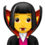 Woman Vampire emoji on Apple