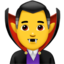 Emoji Puntianak lelaki pada Apple