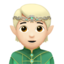 Emoji Elfo: carnagione chiara su Apple