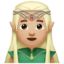 Man Elf: Medium-Light Skin Tone emoji on Apple